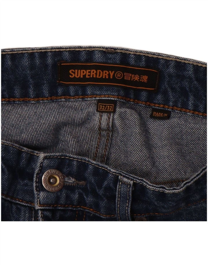 SUPERDRY Ανδρικό τζιν κωνικό W32 L32 Μπλε βαμβακερό