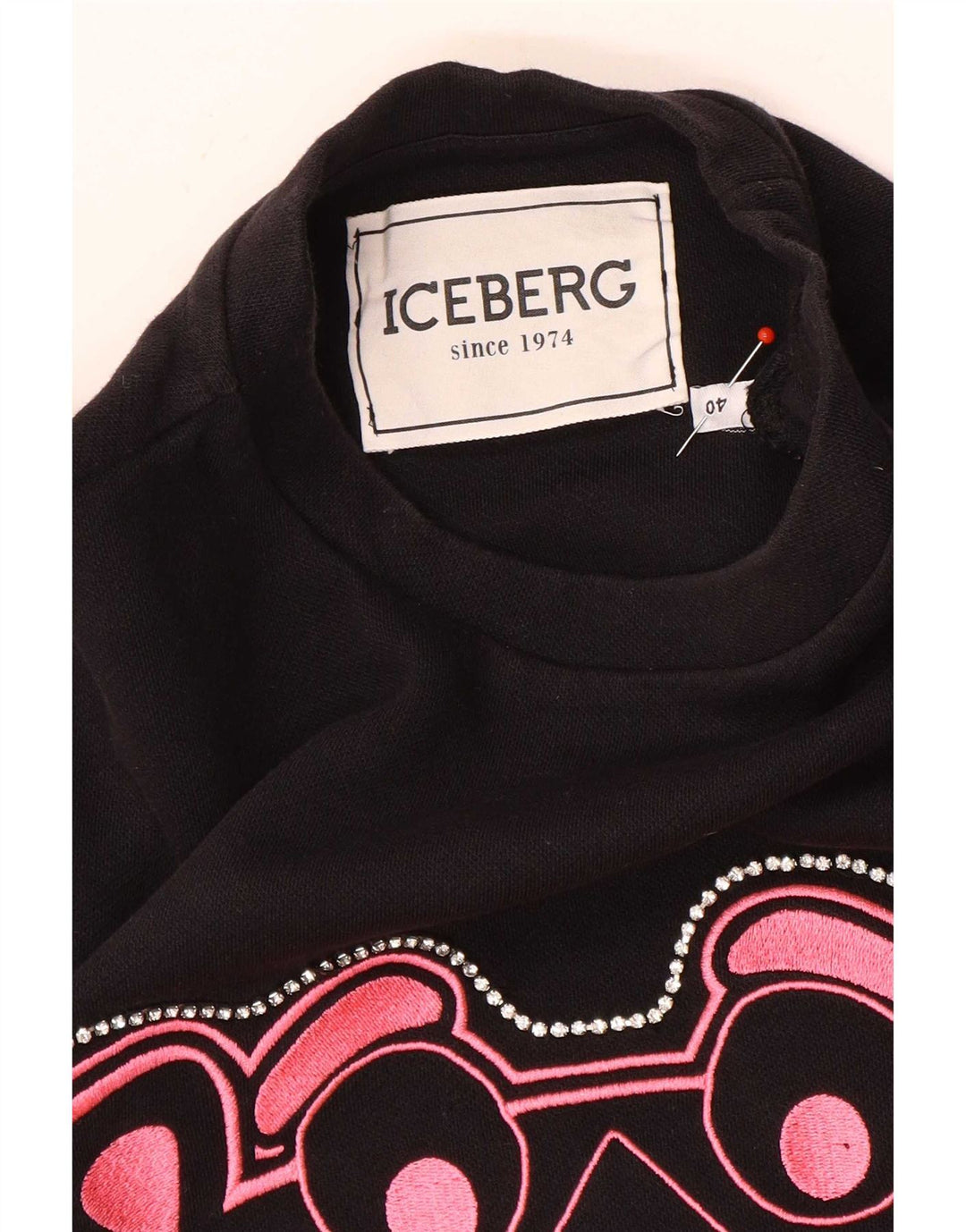 Iceberg Γυναικείο Φούτερ γραφικό Pink Panther Jumper IT 40 Small Black