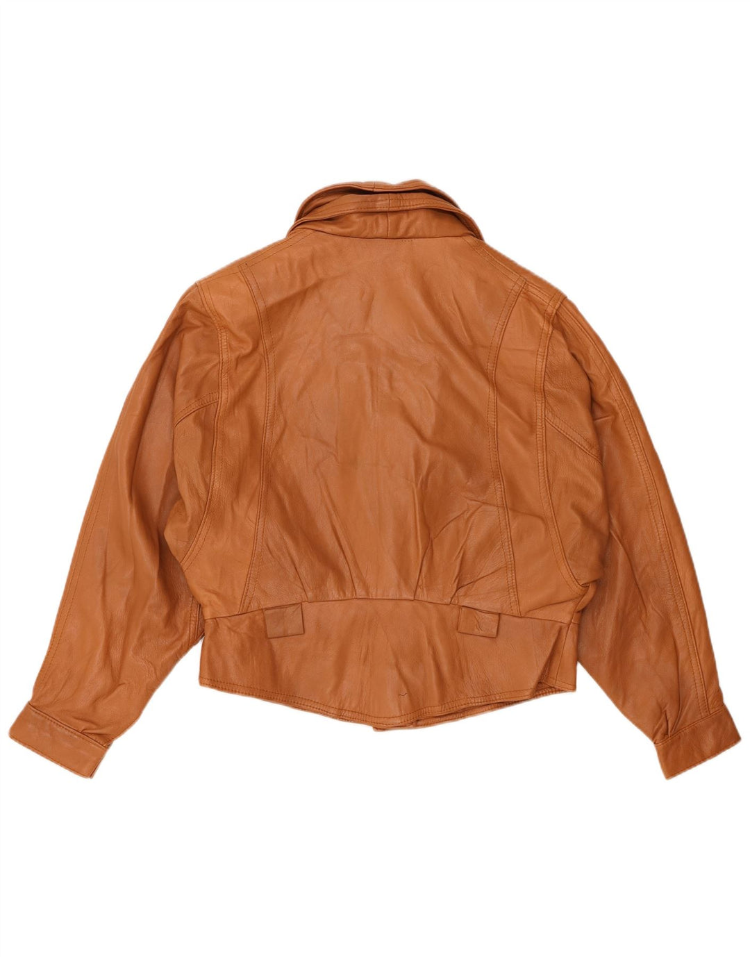 Vintage Γυναικείο Δερμάτινο Μπουφάν UK 14 Δερμάτινο Μεσαίο Καφέ