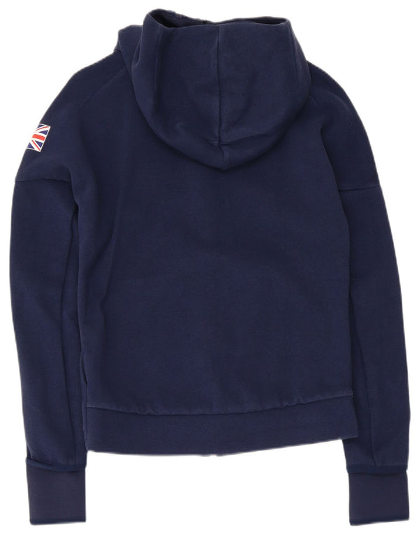 Γυναικείο πουλόβερ Adidas Team GB Zip Hoodie UK 8 Small Navy Blue Polyester