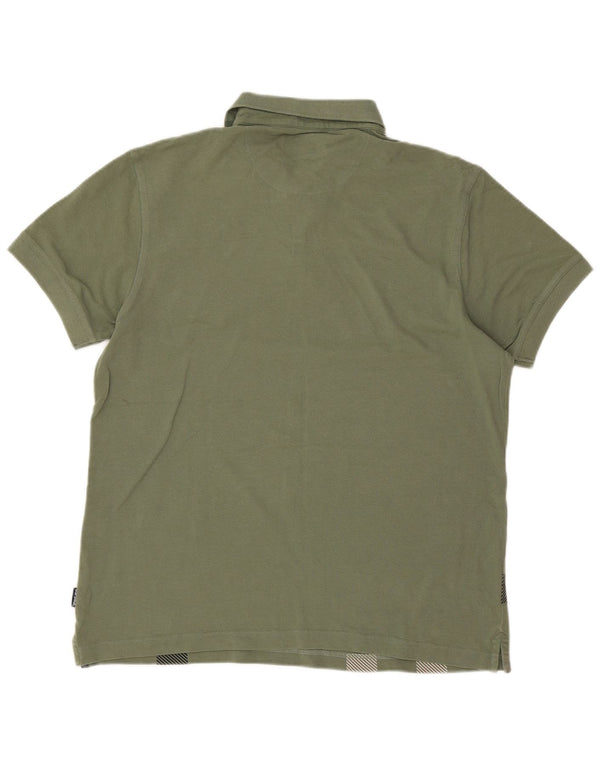 Ανδρικό μπλουζάκι πόλο Barbour Μεγάλο πράσινο check
