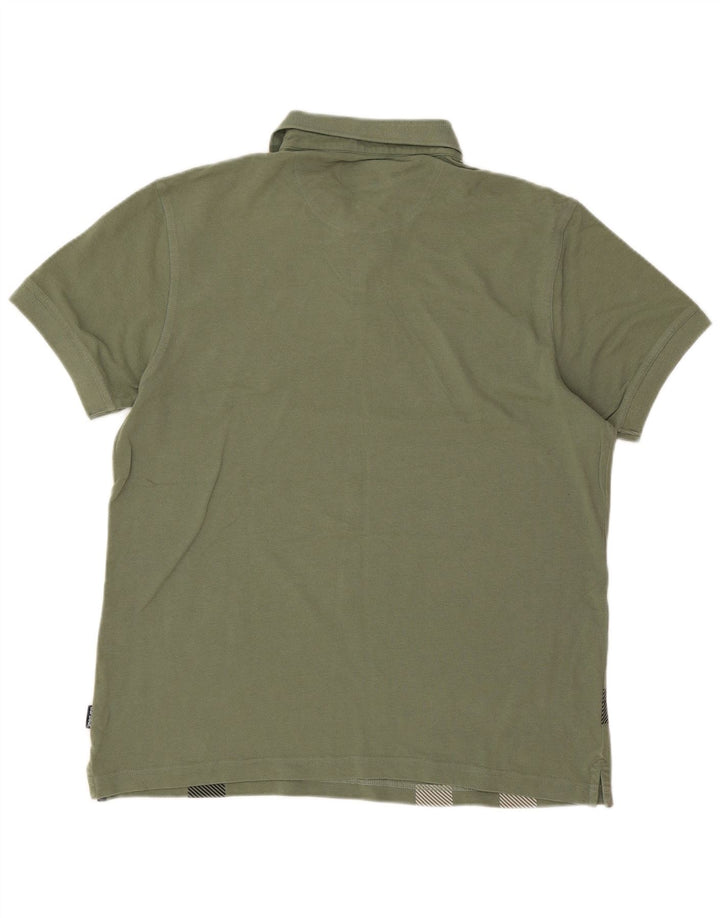 Ανδρικό μπλουζάκι πόλο Barbour Μεγάλο πράσινο check