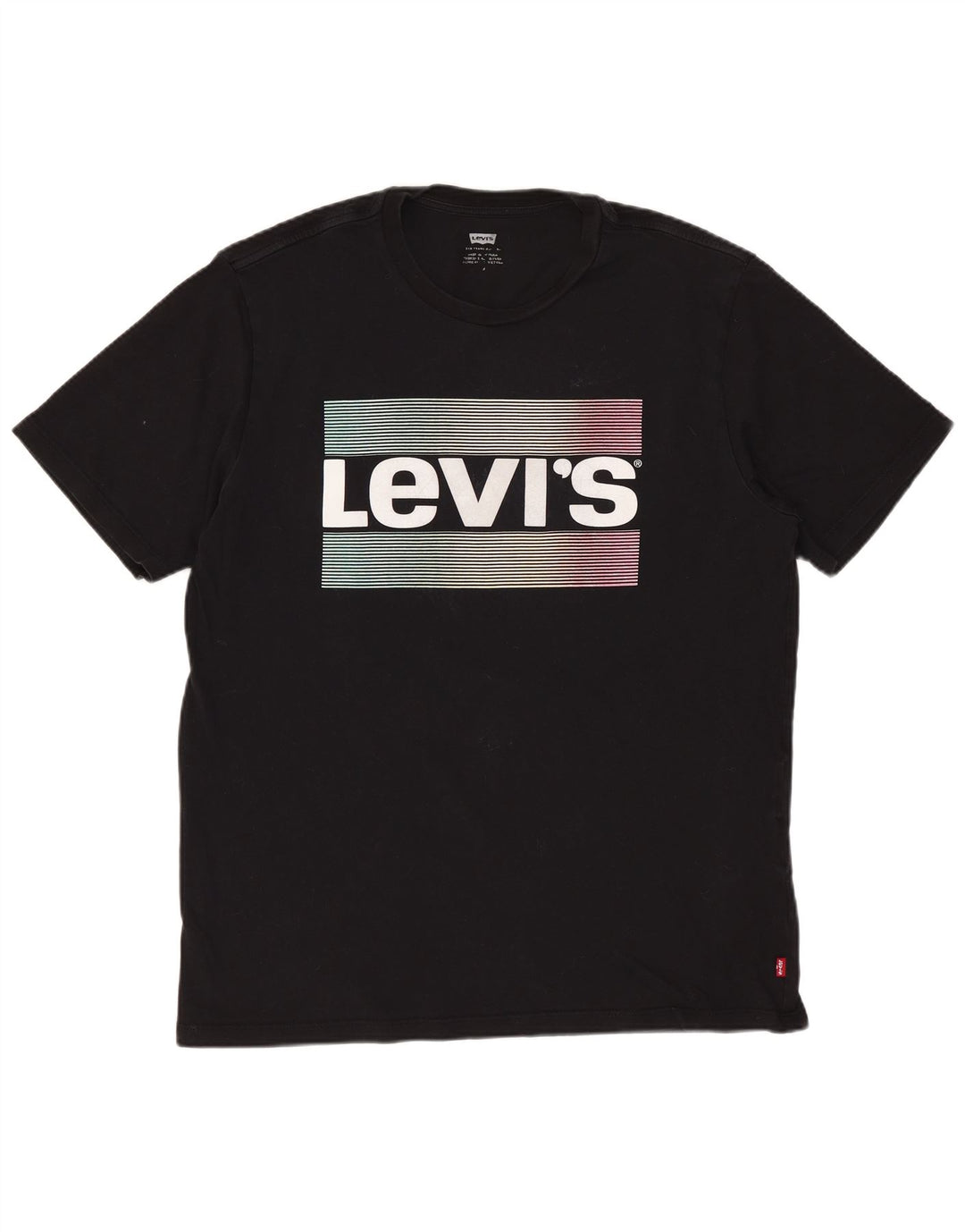 Ανδρικό γραφικό T-Shirt Levi's Top Μεσαίο μαύρο βαμβακερό