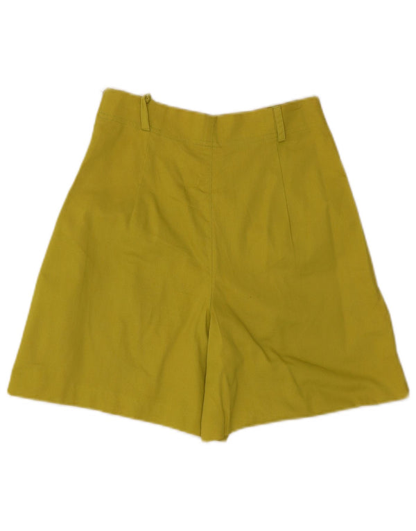 Vintage γυναικείο ψηλόμεσο σορτς IT 42 Medium W26 κίτρινο βαμβακερό