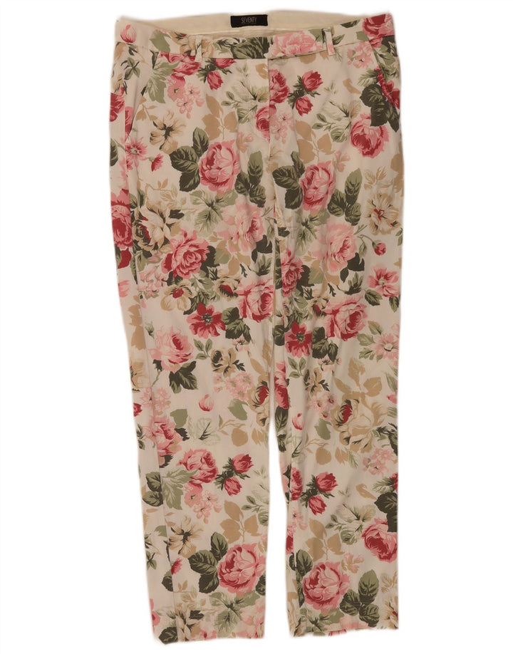 Seventy Γυναικείο Cropped Παντελόνι IT 44 Medium W30 L26 Πολύχρωμο Floral