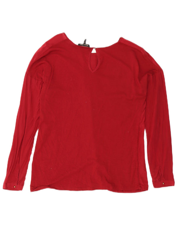 Massimo Dutti Γυναικεία Loose Fit Μπλούζα Top UK 10 Small Red