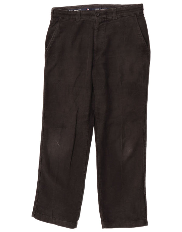 Marks & Spencer Ανδρικό Παντελόνι Chino Straight Blue Harbour W34 L29 Μαύρο
