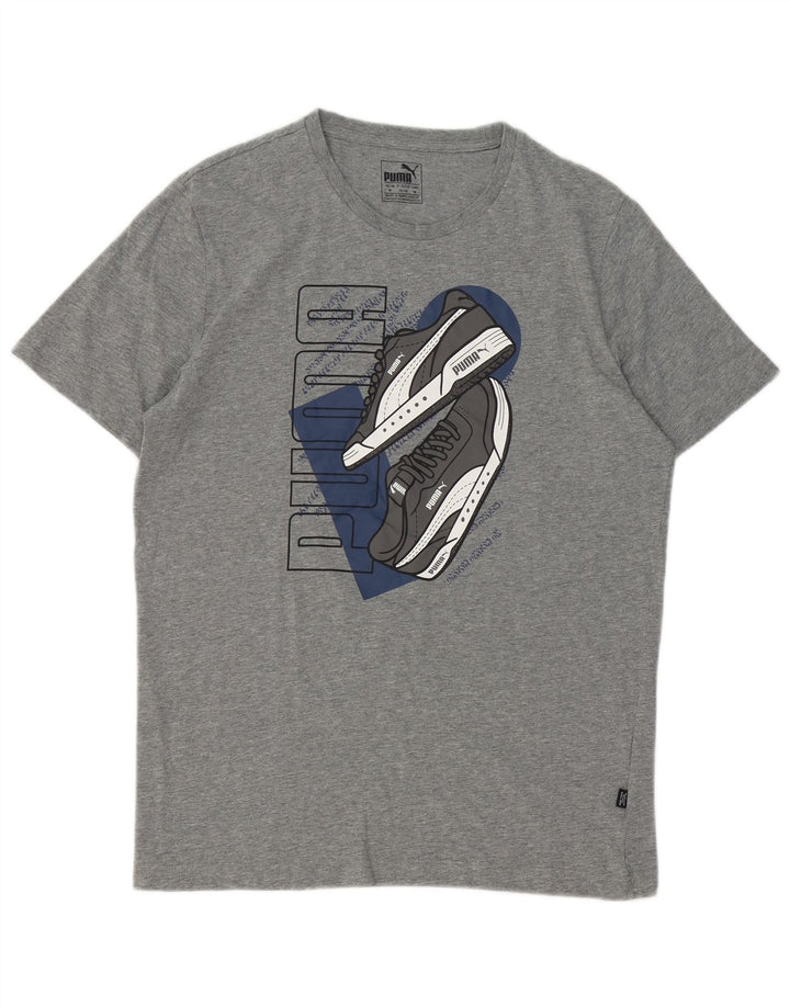 Ανδρικό γραφικό μπλουζάκι Puma Top Medium Grey Flecked