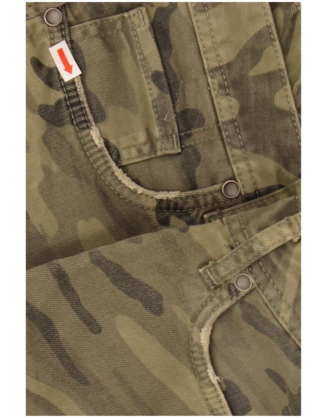 Γυναικείο σορτς Benetton Casual IT 46 Large W32 Χακί Καμουφλάζ Βαμβακερό