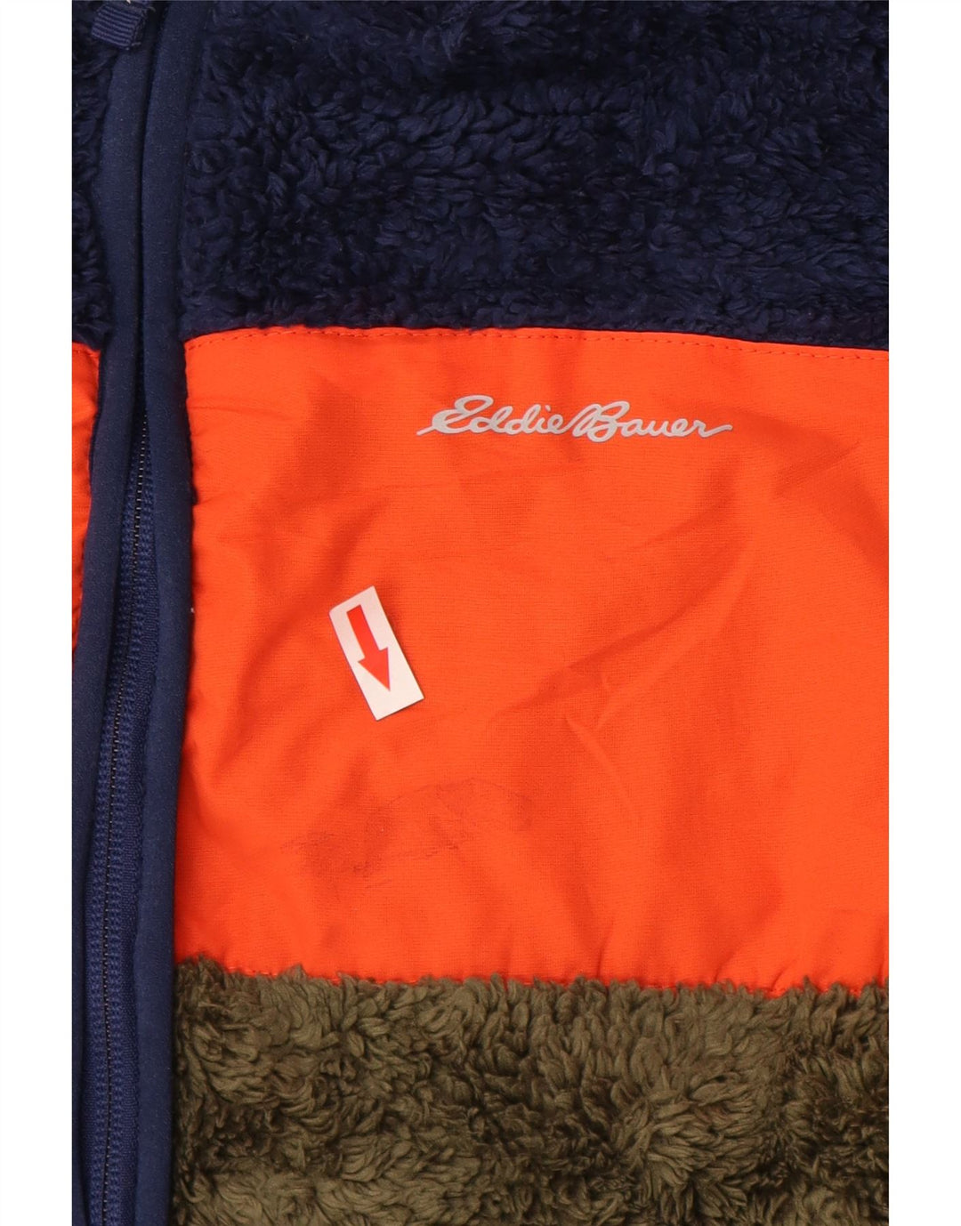 Eddie Bauer Boys Fleece Jacket 10-11 Years Medium Navy Blue Colourblock