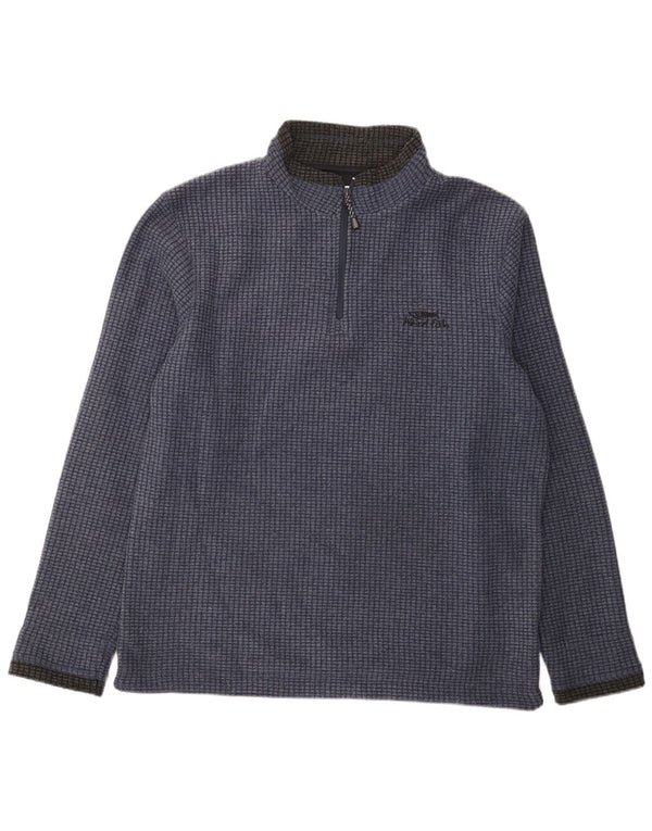 Weird Fish Mens Zip Fleece Jumper Large Navy Blue Polyester