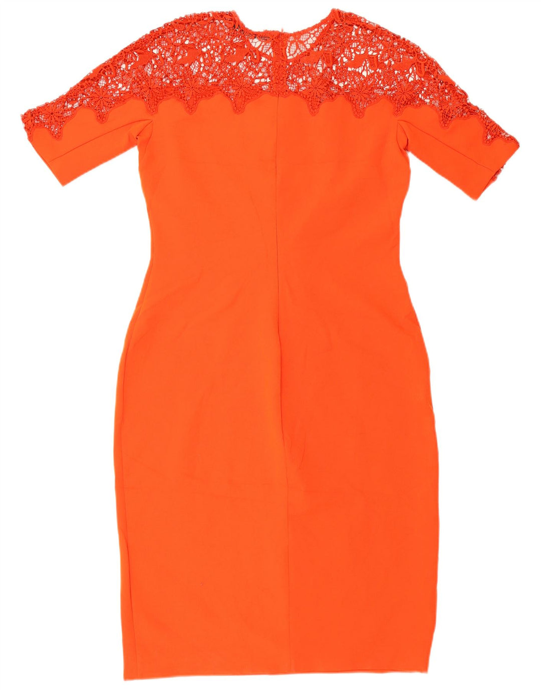 Zara Γυναικείο Δαντελένιο Φόρεμα UK 14 Large Red Polyester