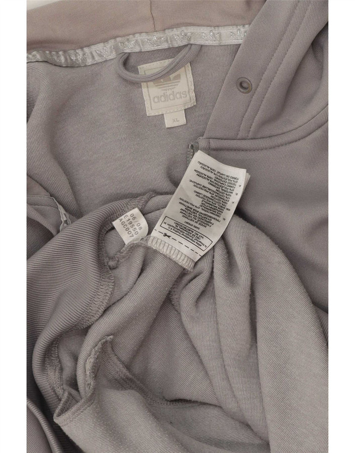 Ανδρικό πουλόβερ με κουκούλα με φερμουάρ Adidas XL Γκρι πολυεστέρας