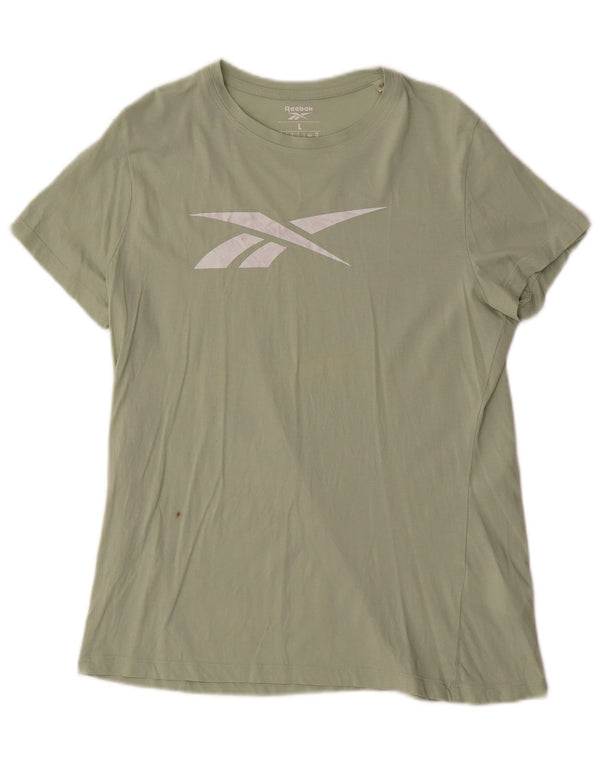 Γυναικείο γραφικό T-Shirt Reebok Top UK 16/18 Large Green