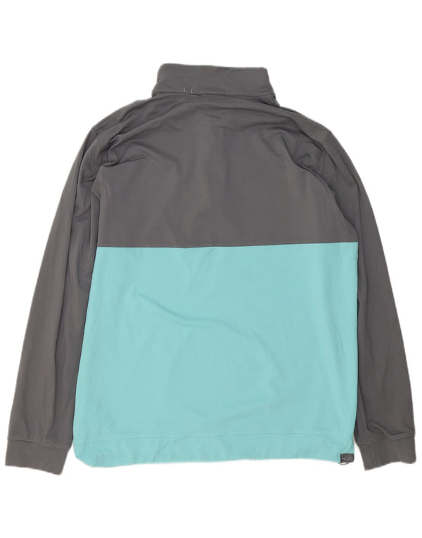 Ανδρική φόρμα πουλόβερ με φερμουάρ Puma Top Large Grey Colourblock Polyester