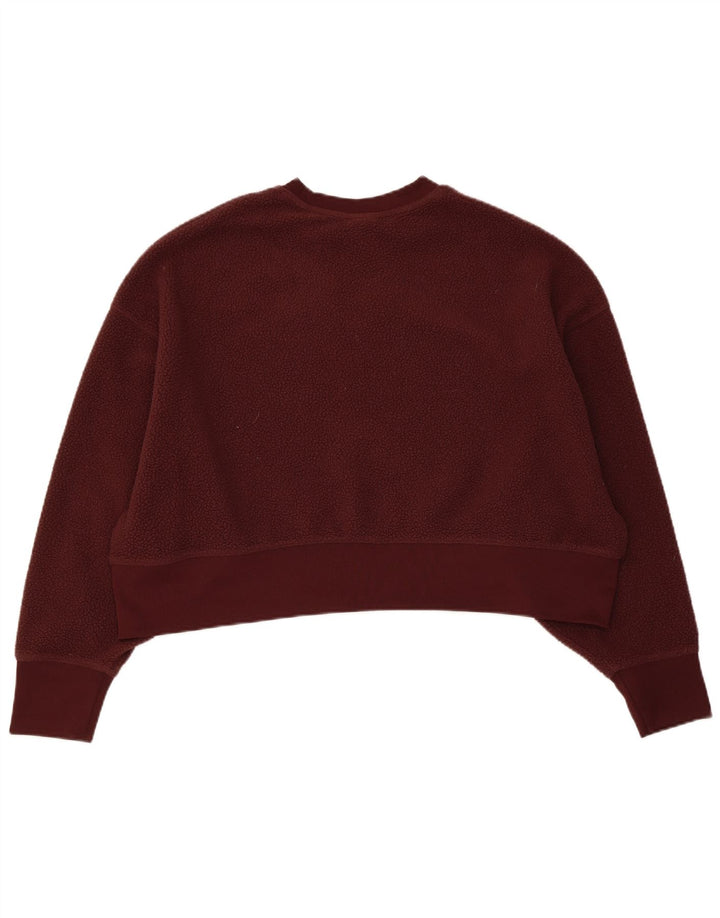 Γυναικεία Nike Crop Oversized Fleece Jumper UK 10 Small Brown Polyester
