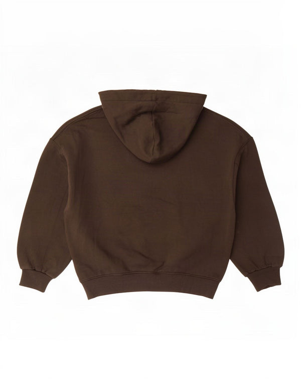Zara Γυναικείο Abstract Pattern Oversized Hoodie Jumper UK 10 Small Khaki