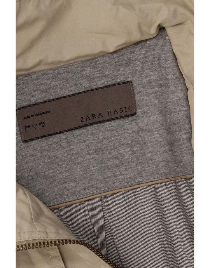 Zara Γυναικείο Bomber Jacket UK 14 Large Beige
