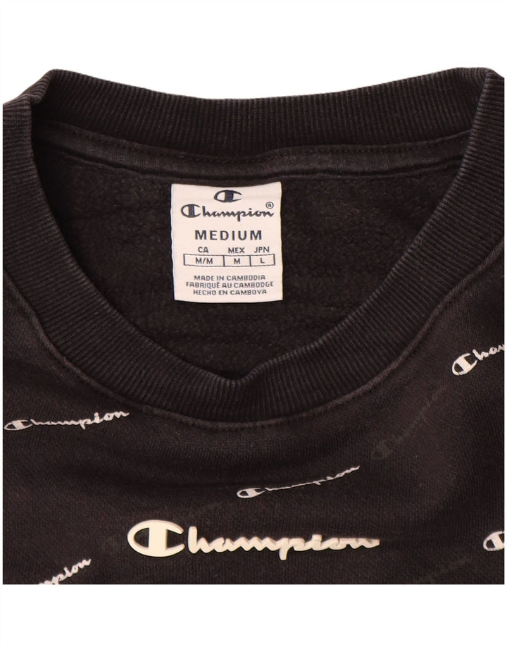 CHAMPION Γυναικεία γραφική φούτερ Jumper UK 14 Medium Black