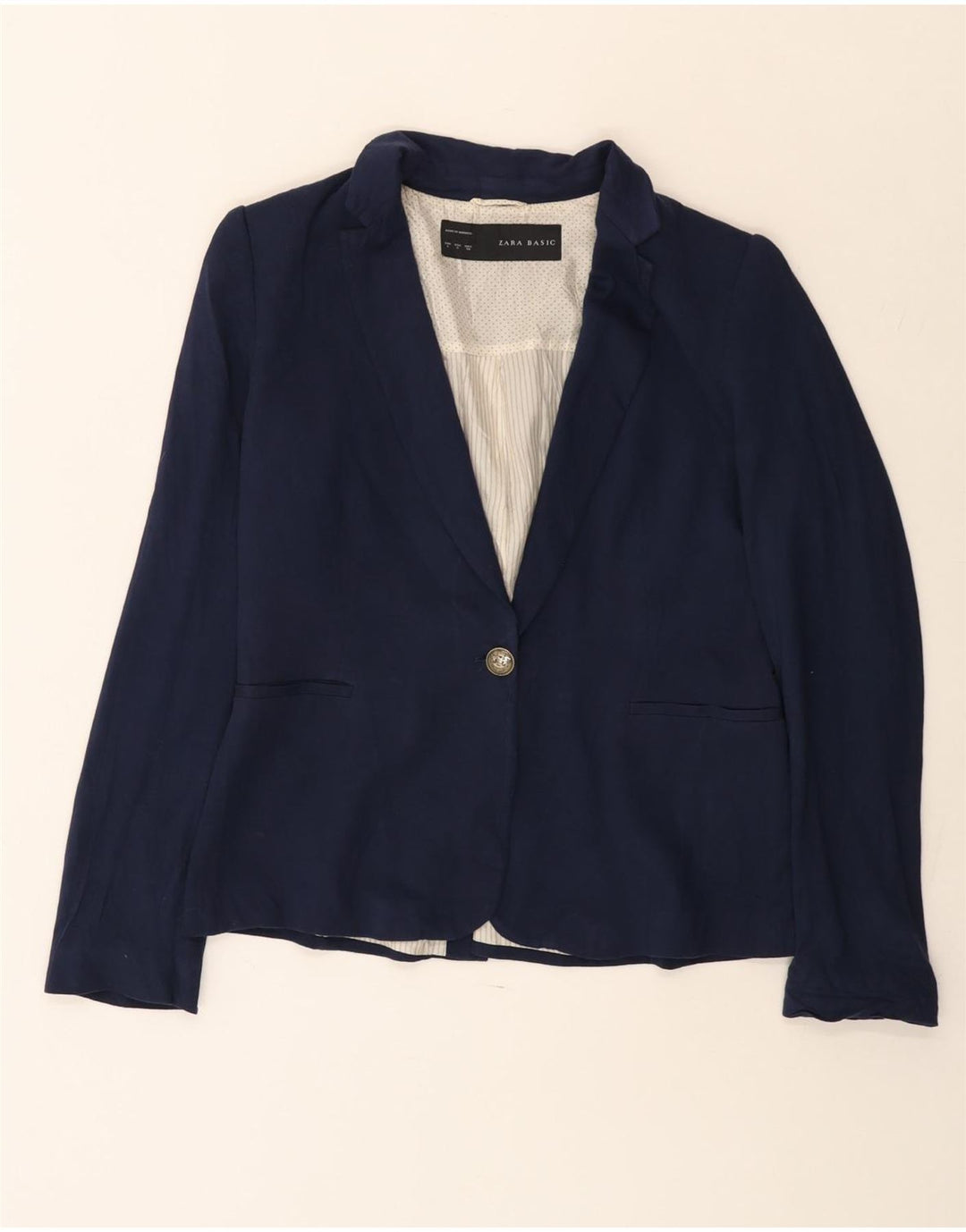 Zara Γυναικείο Μπλέιζερ Μπουφάν UK 14 Large Navy Blue