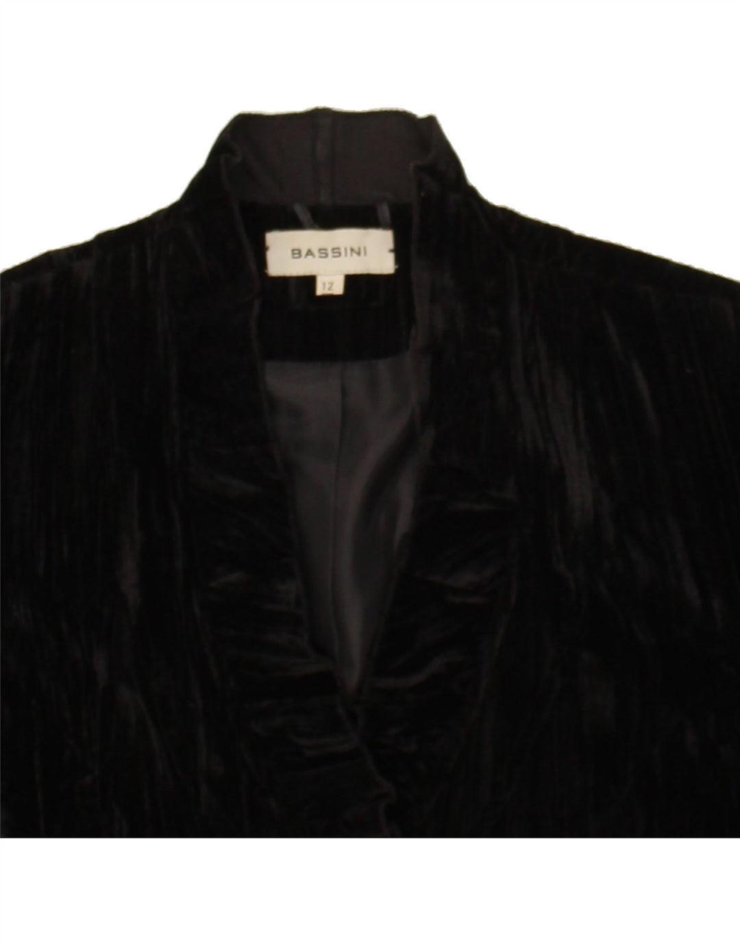 VINTAGE Womens 3 Button Blazer Jacket UK 12 Medium Black Polyester Vintage Vintage and Second-Hand Vintage from Messina Hembry 