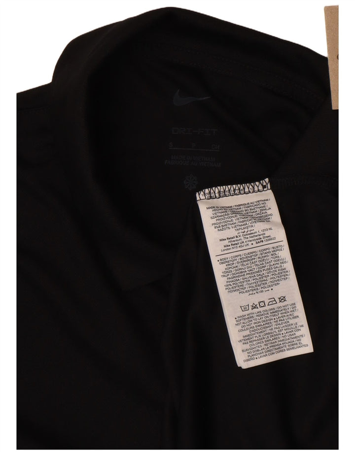 Nike Γυναικείο Dri Fit μακρυμάνικο μπλουζάκι πόλο μικρού μαύρου πολυεστέρα