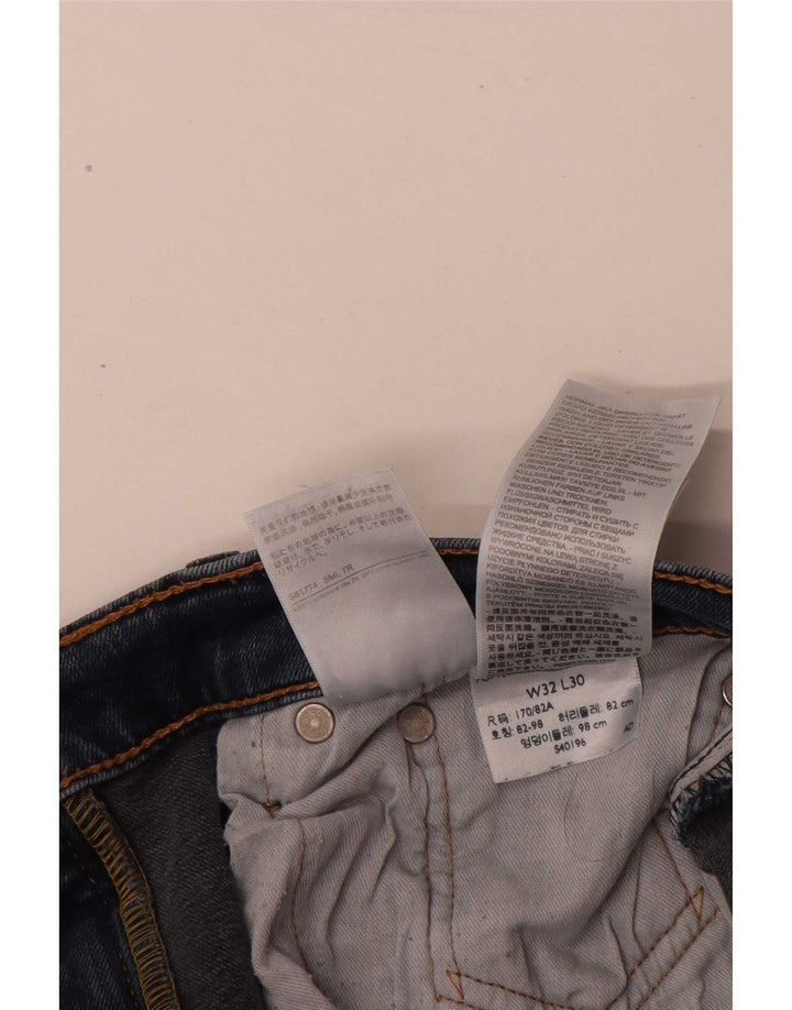 Levi's Womens 512 Slim Tapered Jeans W32 L30 Blue Cotton