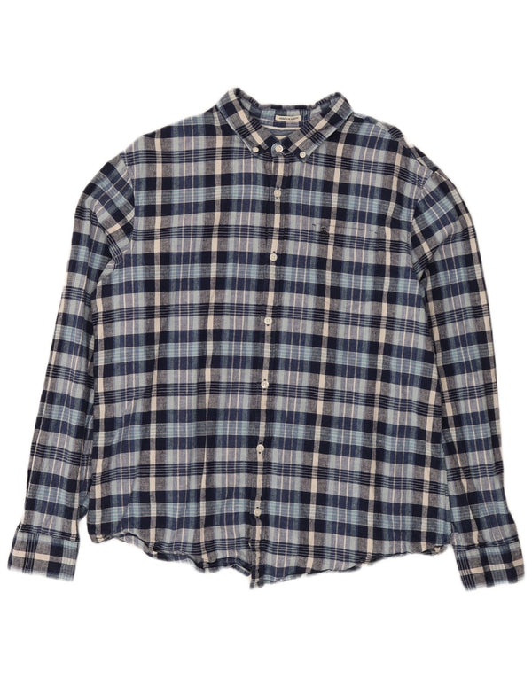Ανδρικό Penguin Heritage Slim Fit Shirt 2XL Μπλε καρό λινό