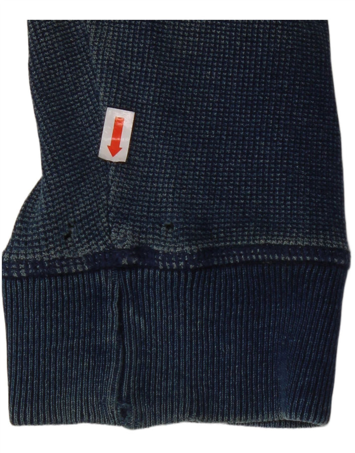 Ανδρικό πουλόβερ με κουκούλα με φερμουάρ FAT FACE Βαμβακερό μεσαίο ναυτικό