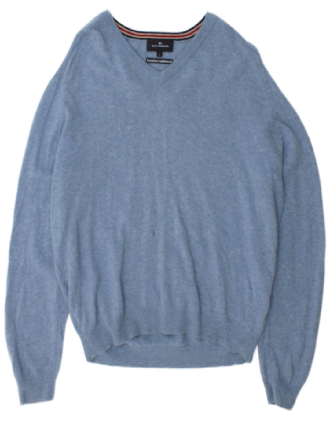 Ανδρικό πουλόβερ Marks & Spencer Blue Harbor με λαιμόκοψη με λαιμόκοψη με μεγάλο μπλε φλύκταινα