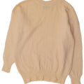 Γυναικείο πουλόβερ BENETTON Crop Crew Neck Jumper UK 12 Medium Off White