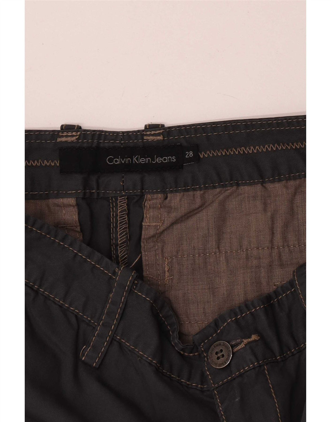 Γυναικείο ίσιο παντελόνι Chino Calvin Klein W28 L29 Γκρι