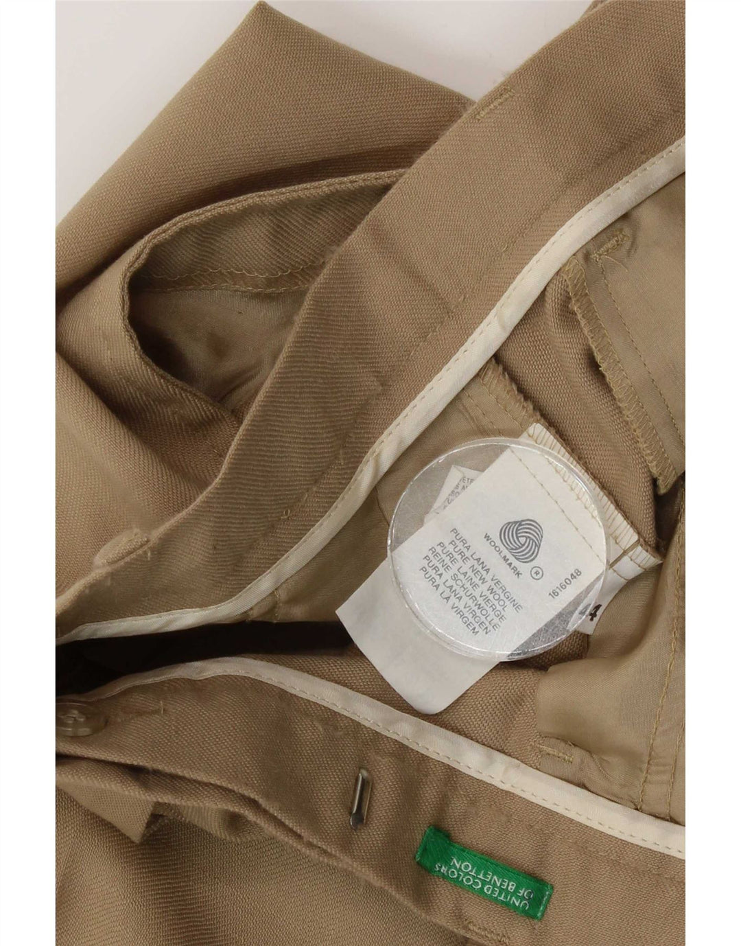Γυναικείο ίσιο παντελόνι Benetton IT 44 Medium W28 L31 Beige