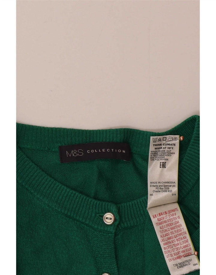 Marks & Spencer Γυναικεία Ζακέτα Πουλόβερ UK 12 Μεσαίο Πράσινο Βισκόζη