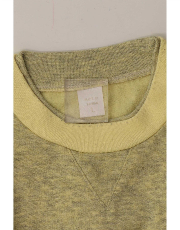Vintage Ανδρικό Φούτερ Jumper Μεγάλο Κίτρινο Ριγέ
