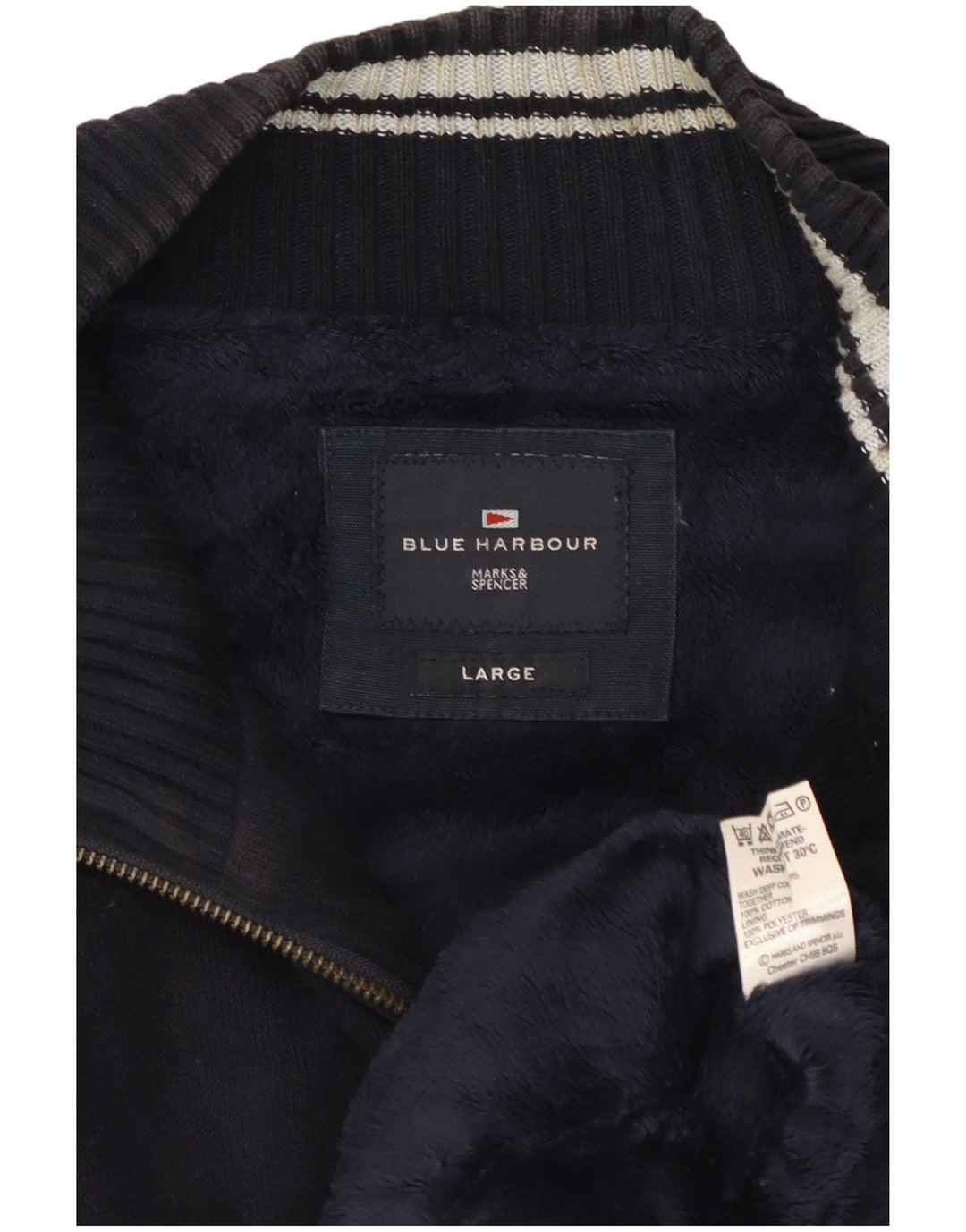 Marks & Spencer Ανδρική φόρμα αθλητικής φόρμας Μπλε Harbour Top Jacket Large Navy Blue