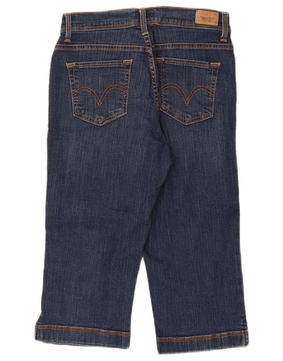 LEVI'S Γυναικείο ψηλόμεσο Capri Jeans US 8 Medium W26 L17 Navy Blue Cotton