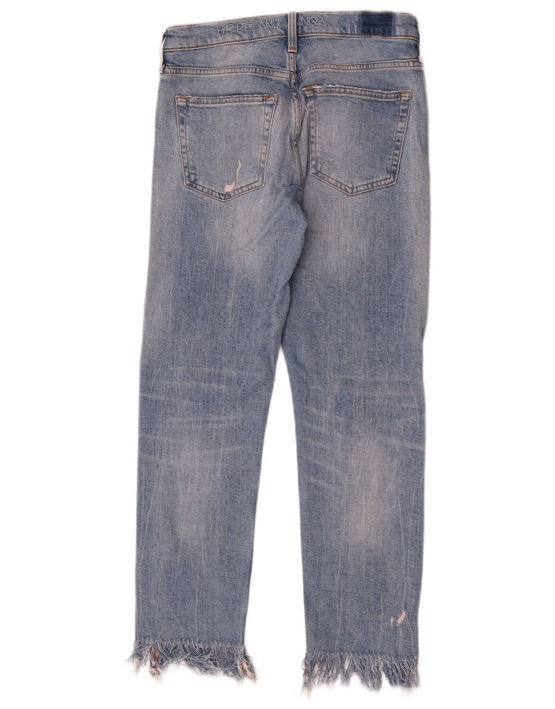 Zara Womens Distressed Slim Jeans EU 34 2XS W24 L26 Blue