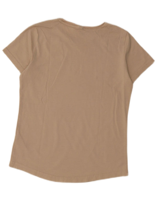 PUMA Γυναικείο T-Shirt Top UK 10 Small Beige βαμβακερό