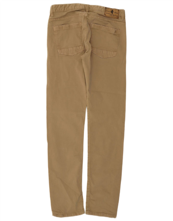 Marlboro Classics Γυναικείο κανονικό κωνικό παντελόνι Chino W32 L34 Beige