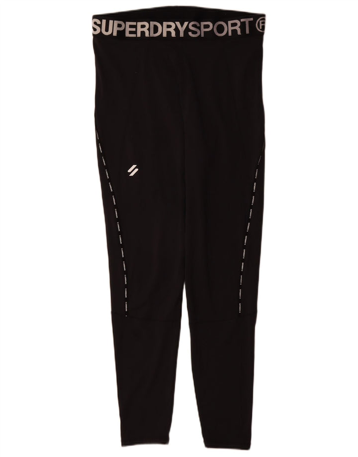 Γυναικεία γραφικά κολάν Superdry UK 18 XL Μαύρο Πολυεστέρας