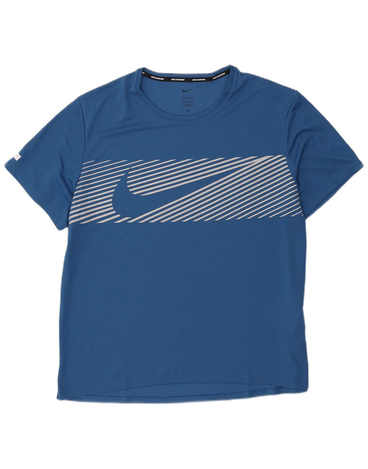 Ανδρικό γραφικό T-Shirt Nike, ανδρικό Dri Fit, Μπλε πολυεστέρας XL