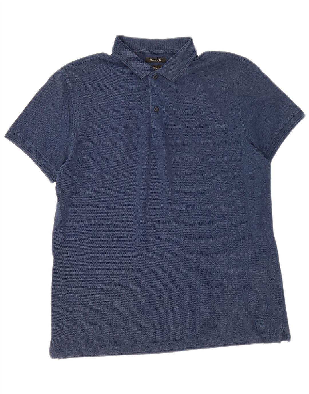 Ανδρικό πουκάμισο πόλο Massimo Dutti, Βαμβακερό μεσαίο ναυτικό