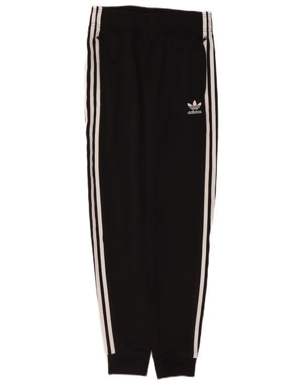 Adidas Boys Tracksuit Trousers Joggers 13-14 Years Black Polyester