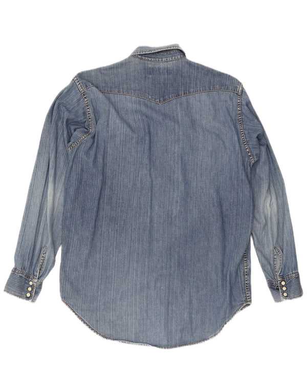 Ανδρικό τζιν πουκάμισο Lee Medium Blue Nylon