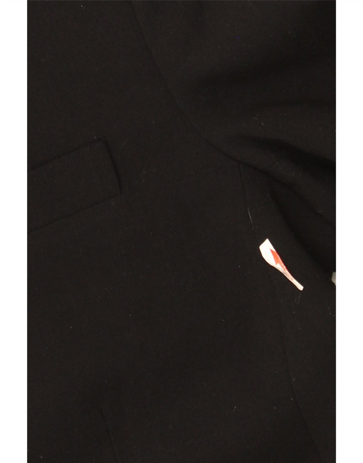 Zara Γυναικείο σακάκι 1 κουμπιού blazer UK 16 μεγάλο μαύρο πολυεστέρα
