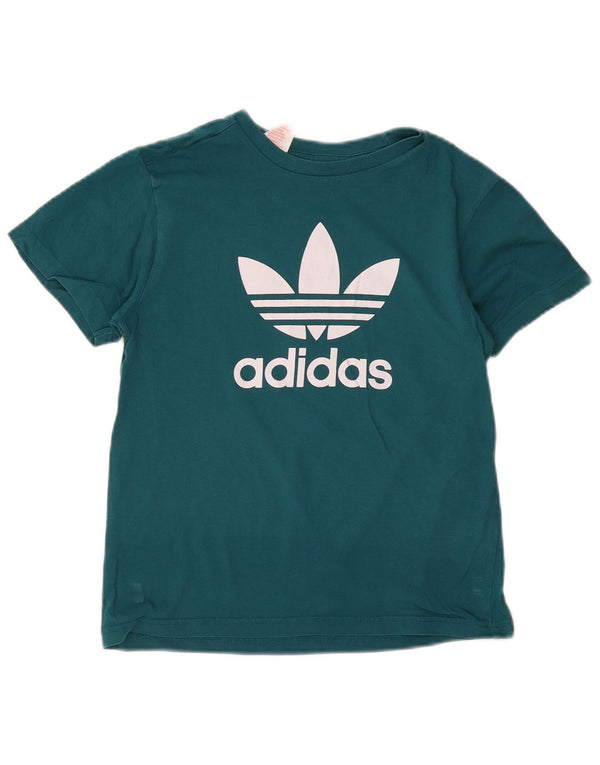 Adidas Boys Graphic T-Shirt Top 11-12 ετών Πράσινο βαμβακερό