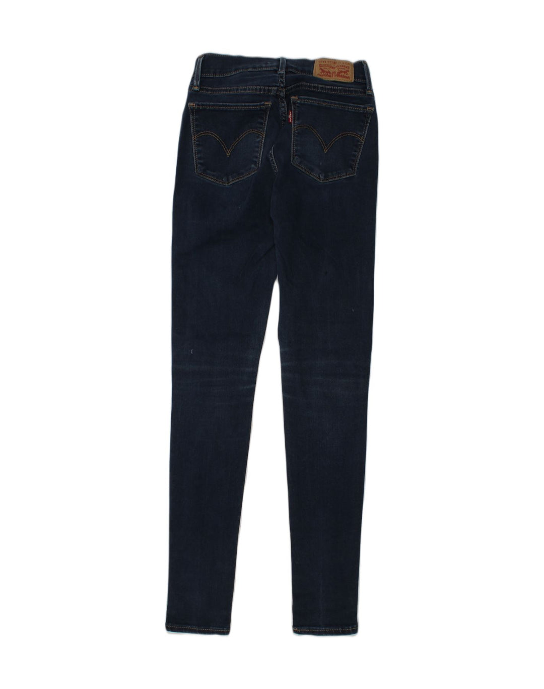 LEVI'S Womens 710 Super Skinny Jeans W24 L30 Navy Blue Cotton | Vintage Levi's | Thrift | Second-Hand Levi's | Used Clothing | Messina Hembry 