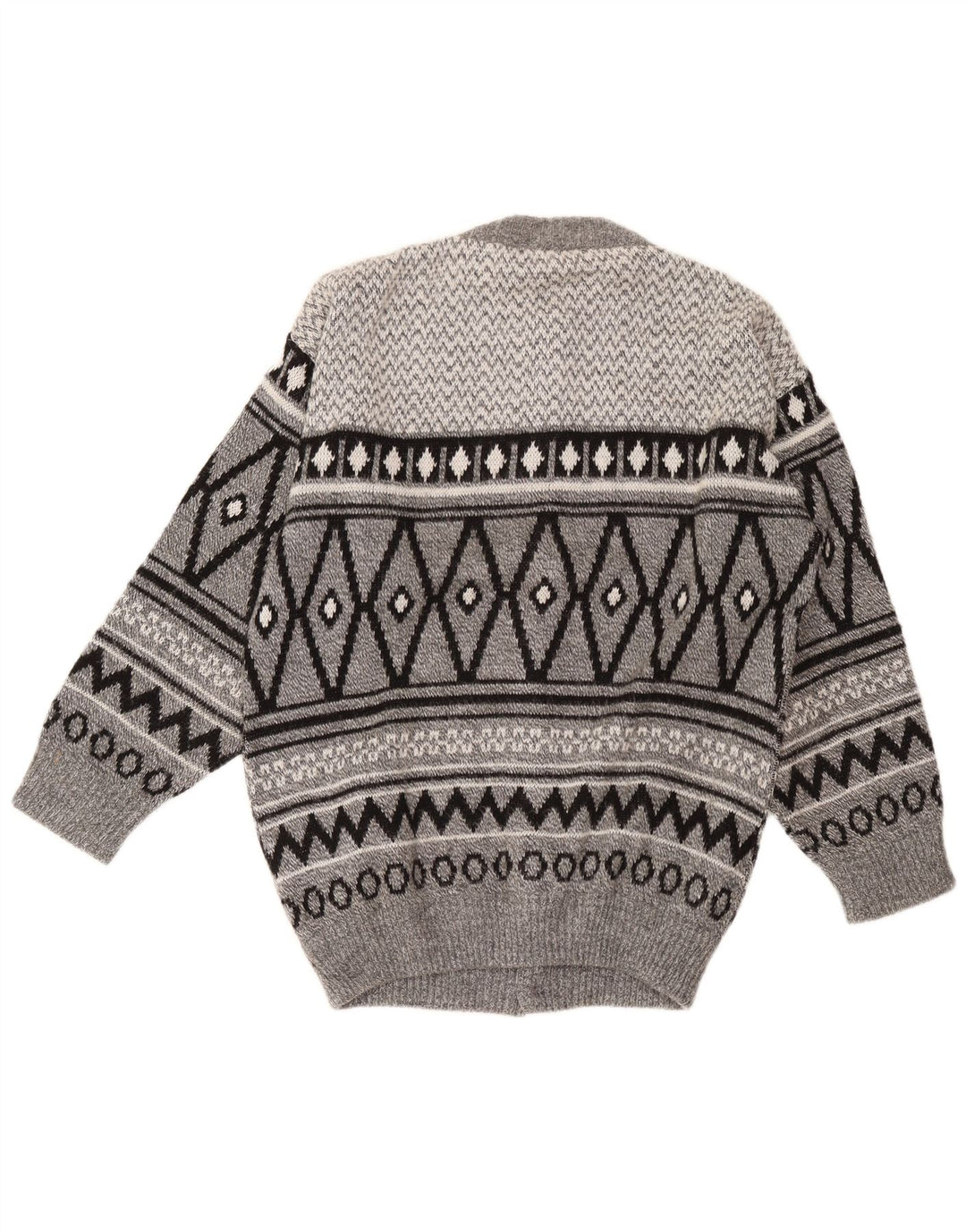 Vintage Ανδρική Ζακέτα πουλόβερ Large Grey Argyle/Diamond