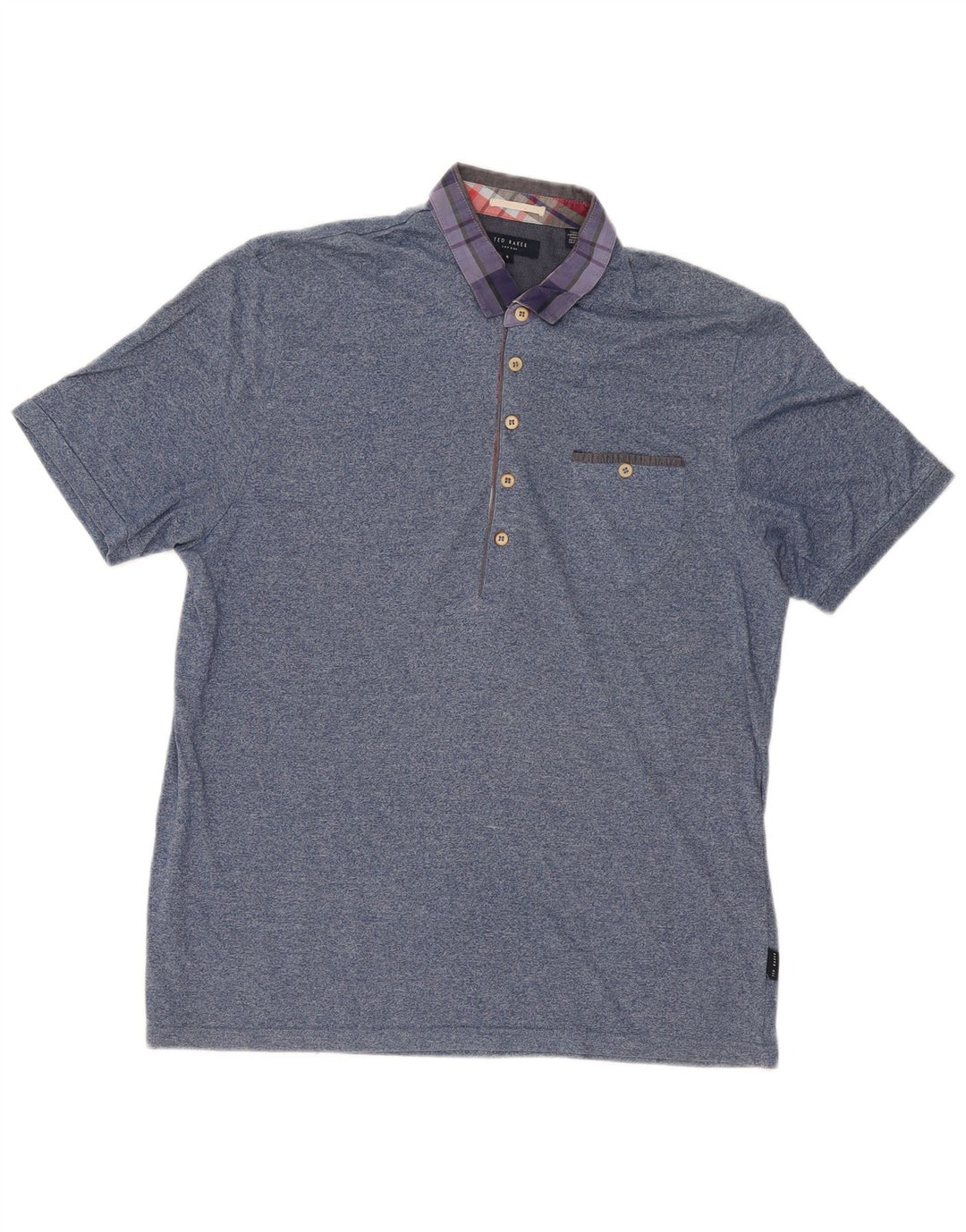 Ανδρικό μπλουζάκι πόλο Ted Baker, νούμερο 6 2XL, βαμβακερό σε μπλε φλύκταινες